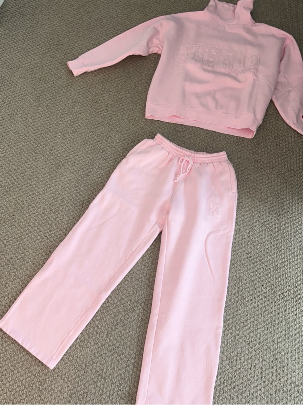 The Bar Pink Track Pants and top